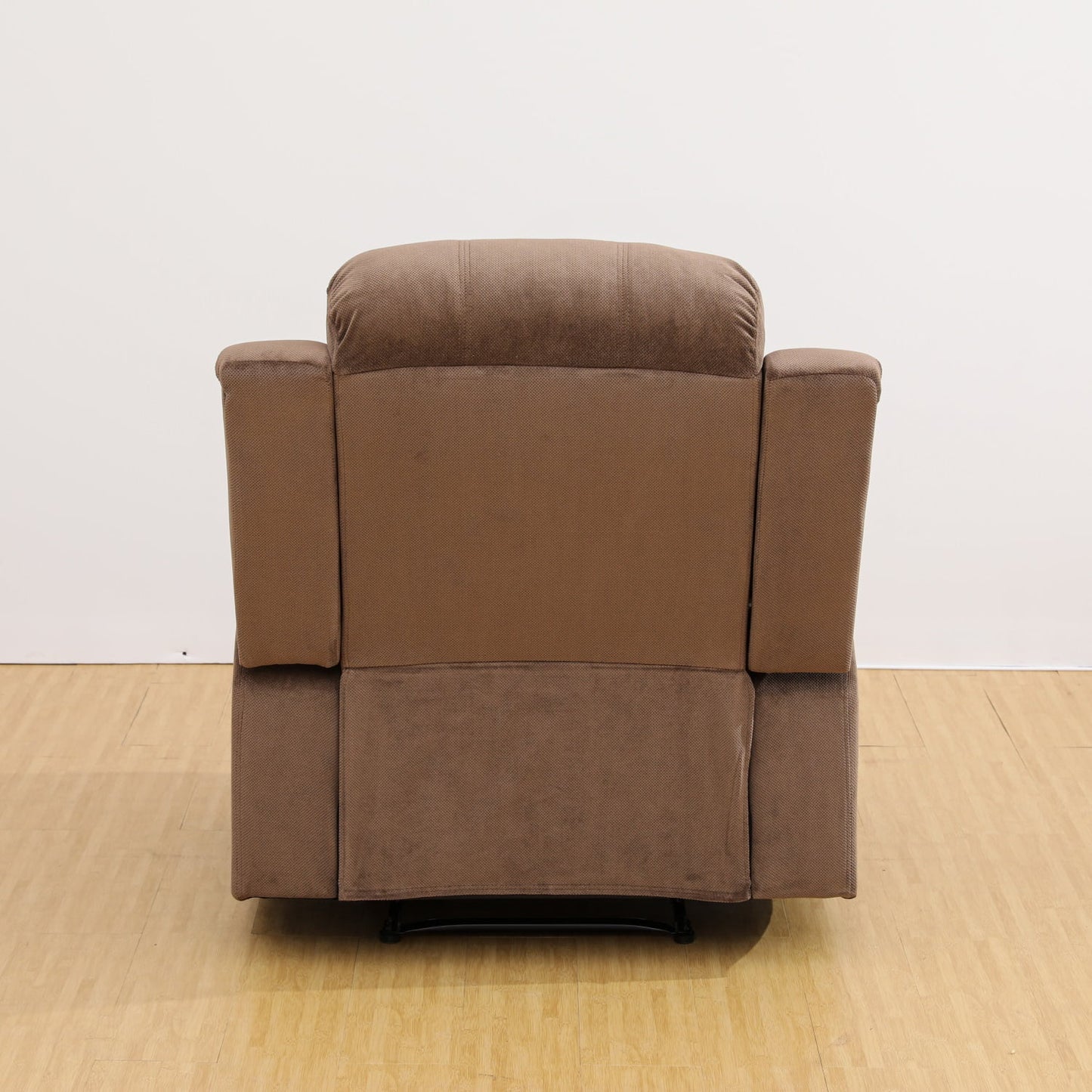 Corduroy Manual Single Rocker Recliner Sofa, Heavy Duty Reclining Chair for Home with Overstuffed Arm and Back, Brown