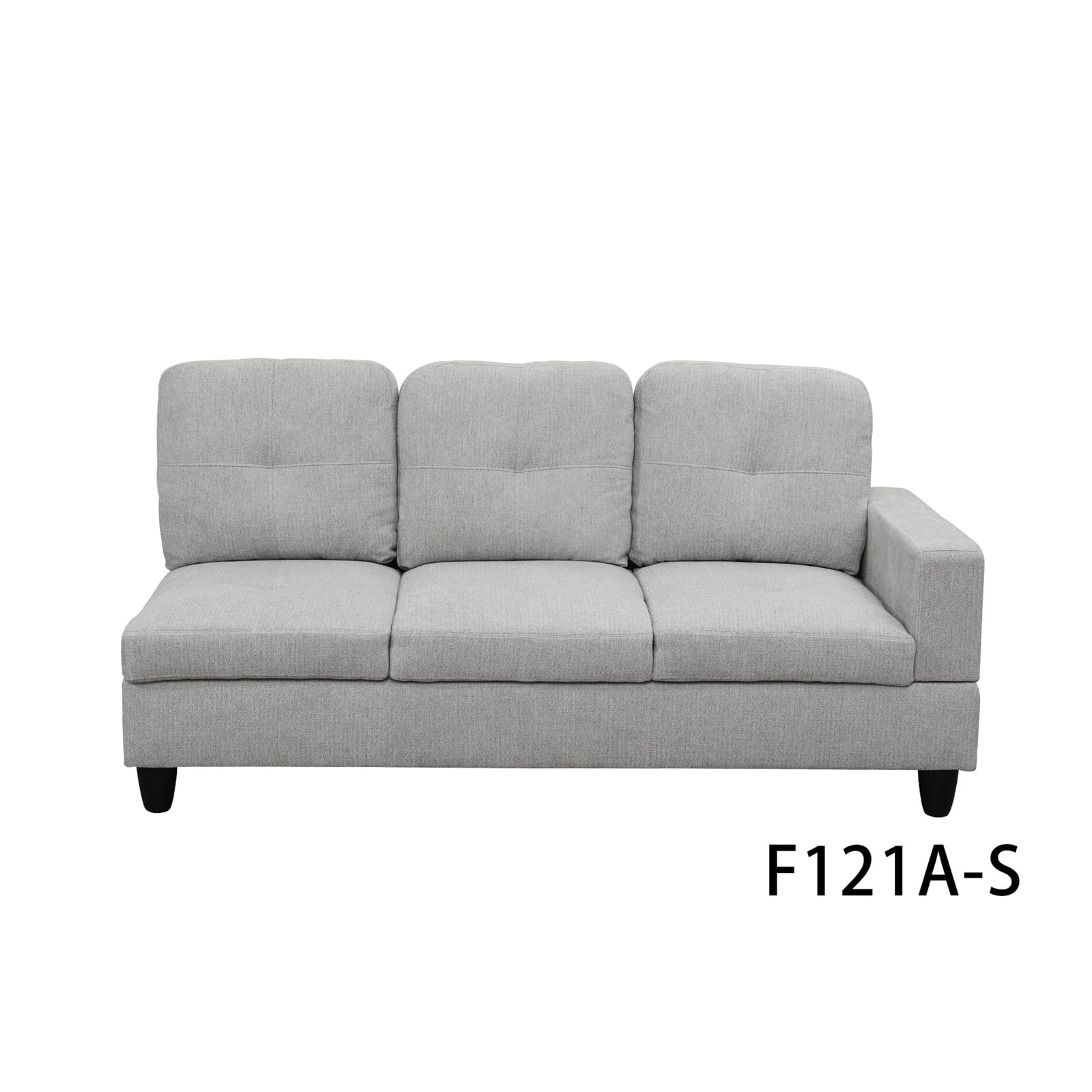 Couch Sofa Set, Modern L-Shaped Sofa Living Room Furniture Set, Chenille Finish Sectional Sofa Set for Apartment, Off-White(Without Ottoman)