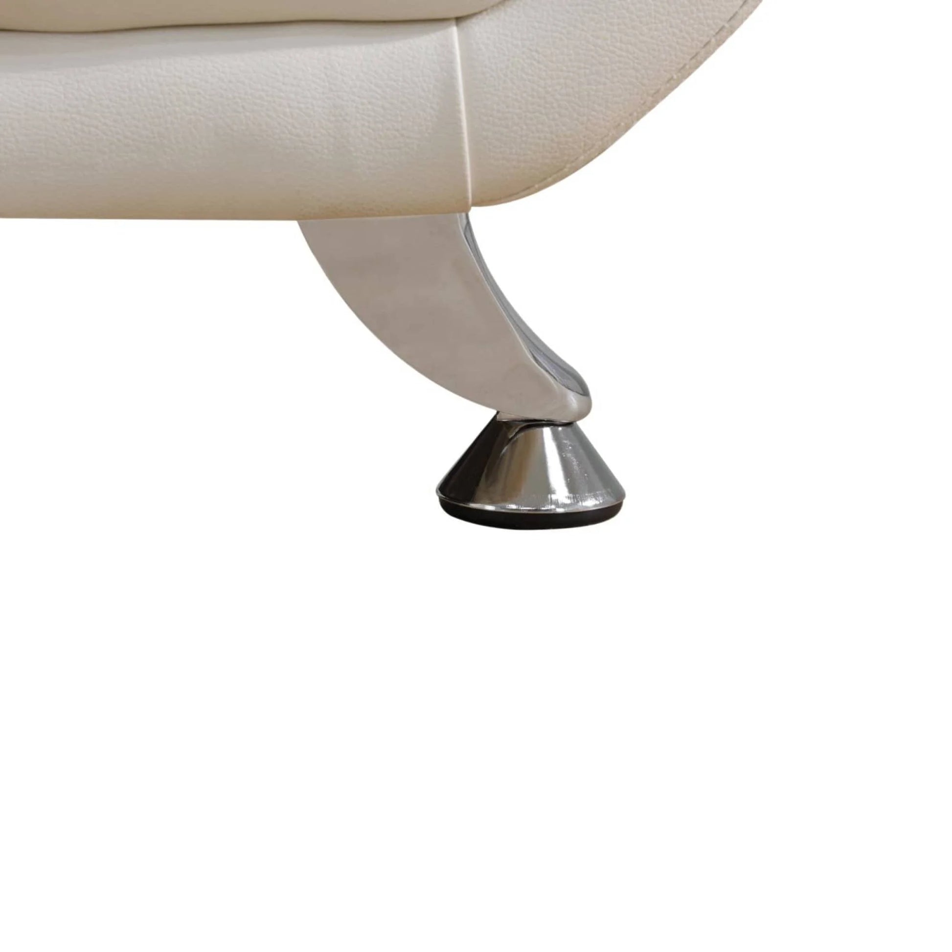 Leather Single Sofa Chair, Modern Comfy Sofa Couch for Living Room, Bedroom, White