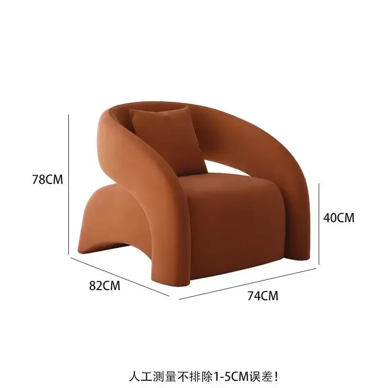 Single Chair Living Room Lazy Single Sofa Leisure Chair Designer Sofa Chair Single Sofa Light Luxury High-End