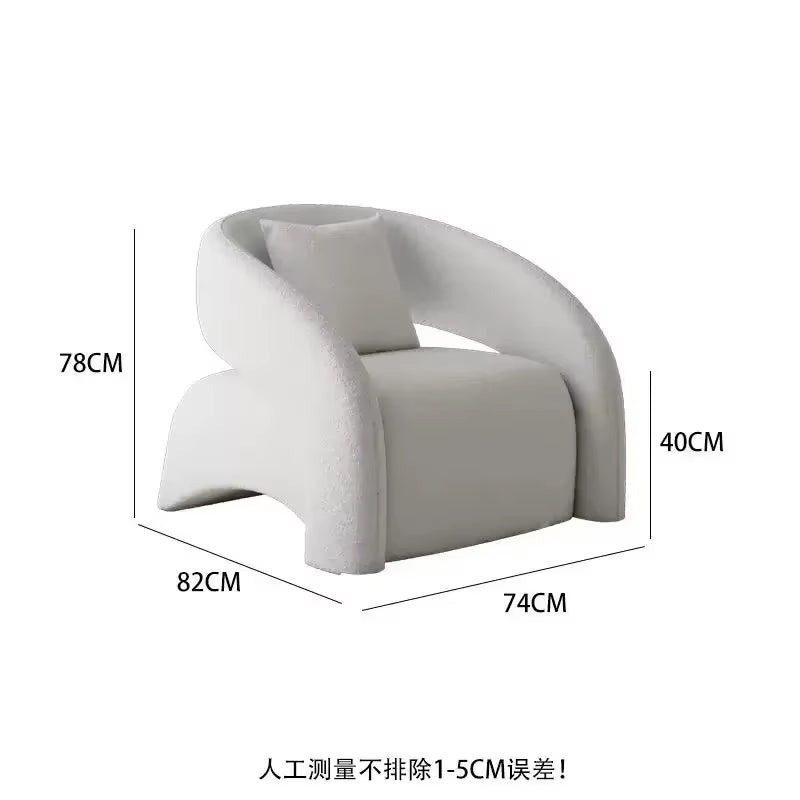 Single Chair Living Room Lazy Single Sofa Leisure Chair Designer Sofa Chair Single Sofa Light Luxury High-End