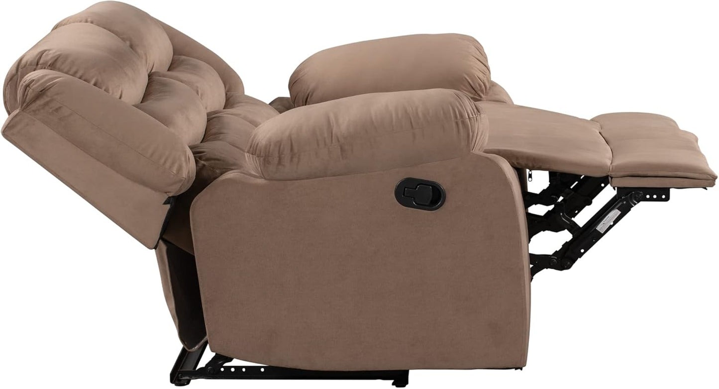 Recliner Chair Reclining Sofa Couch Sofa Velvet Home Theater Seating Manual Recliner Motion for Living Room