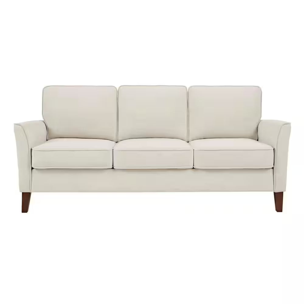 Doherty 79.9 In. Modern Flared Arm Fabric Sofa in Oyster Beige