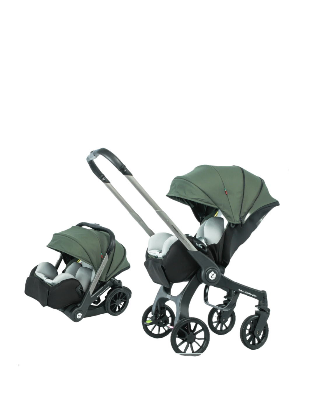 Baby Stroller Two-Way Multifunctional Newborn Baby Stroller 3In1 Foldable Basket Type Seat Lightweight Travel Pram