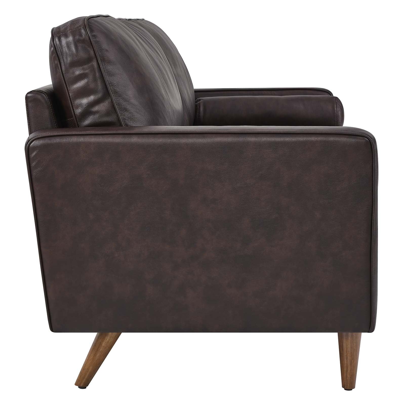 Valour 81" Leather Sofa in Brown