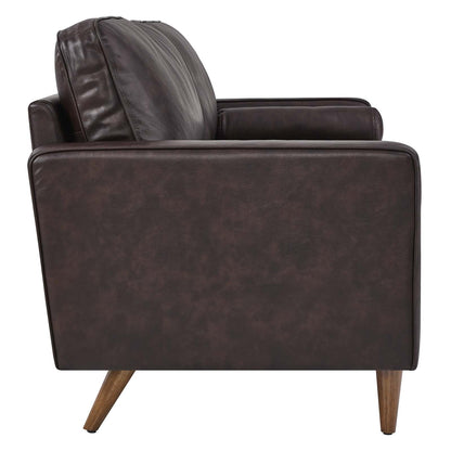 Valour 81" Leather Sofa in Brown