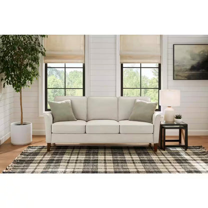 Doherty 79.9 In. Modern Flared Arm Fabric Sofa in Oyster Beige