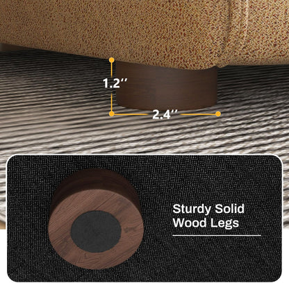 Modular Sectional Sofa, Convertible Sectional Couch with Storage Seat, U Shaped Sofa Couch with Reversible Chaise, Caramel Brown