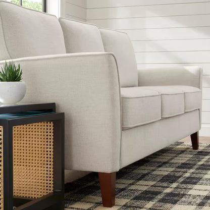 Doherty 79.9 In. Modern Flared Arm Fabric Sofa in Oyster Beige