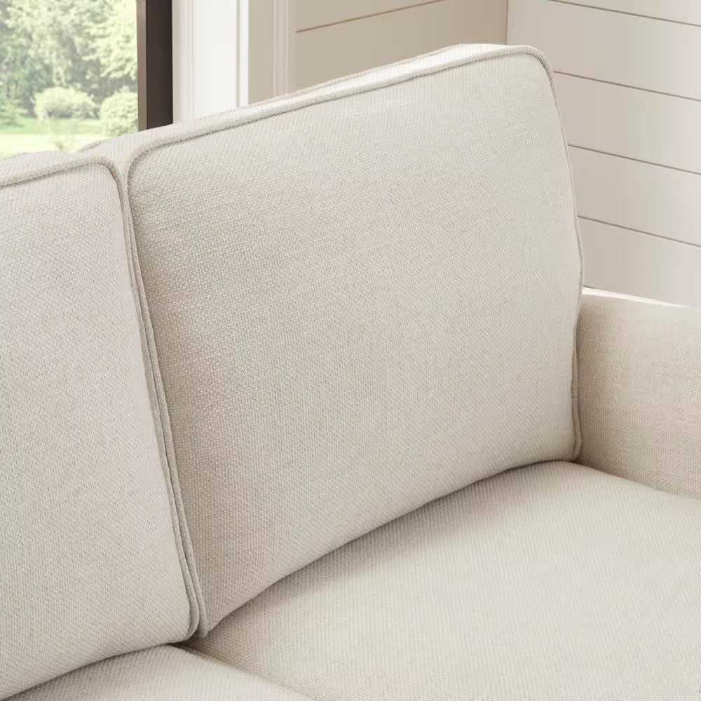 Doherty 79.9 In. Modern Flared Arm Fabric Sofa in Oyster Beige