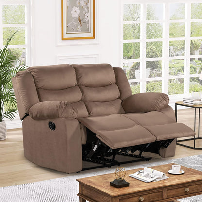 Recliner Chair Reclining Sofa Couch Sofa Velvet Home Theater Seating Manual Recliner Motion for Living Room