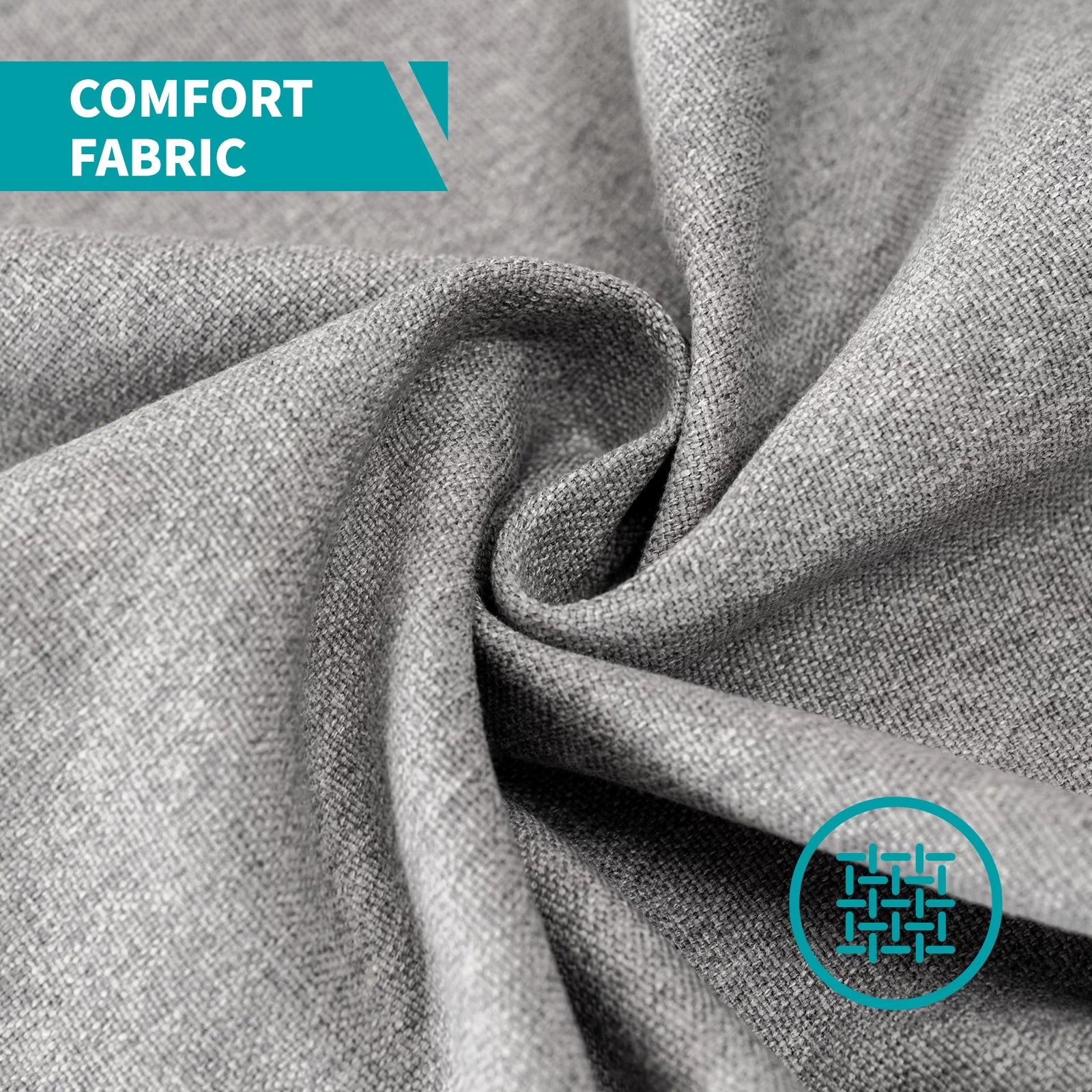 Living Room Furniture Sets with 5.9"Upholstered Cushion, 3-Seater Sectional Sofa Couch and Single Sofa Chair,Sofa Set for Living Room(Light Grey)