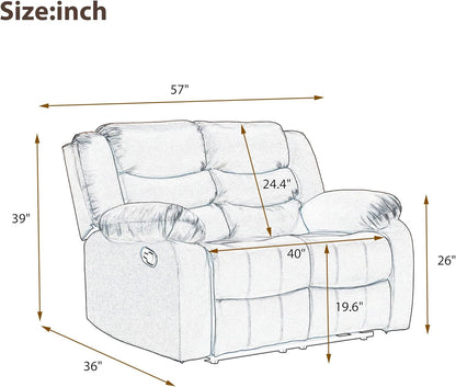 Recliner Chair Reclining Sofa Couch Sofa Velvet Home Theater Seating Manual Recliner Motion for Living Room