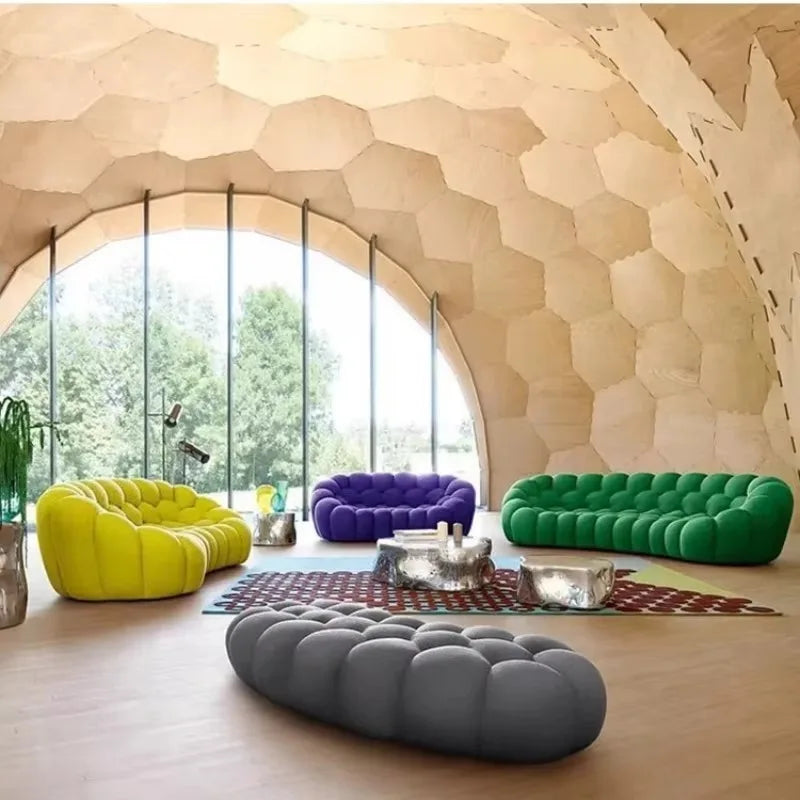 Nordic Compression Sofa Football Sofa Bubble Sofa Living Room Balcony Leisure Curved Special-Shaped Sofas Home Furniture Couch
