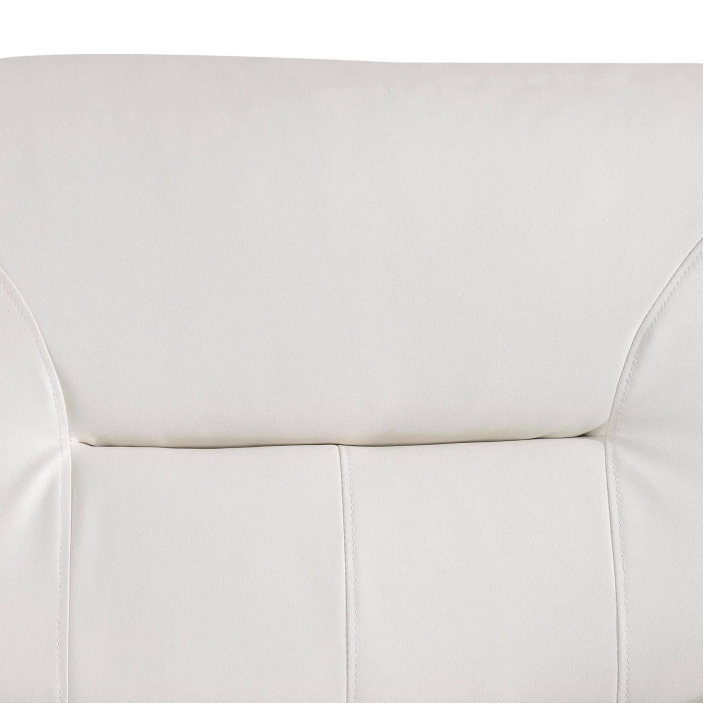 Leather Single Sofa Chair, Modern Comfy Sofa Couch for Living Room, Bedroom, White