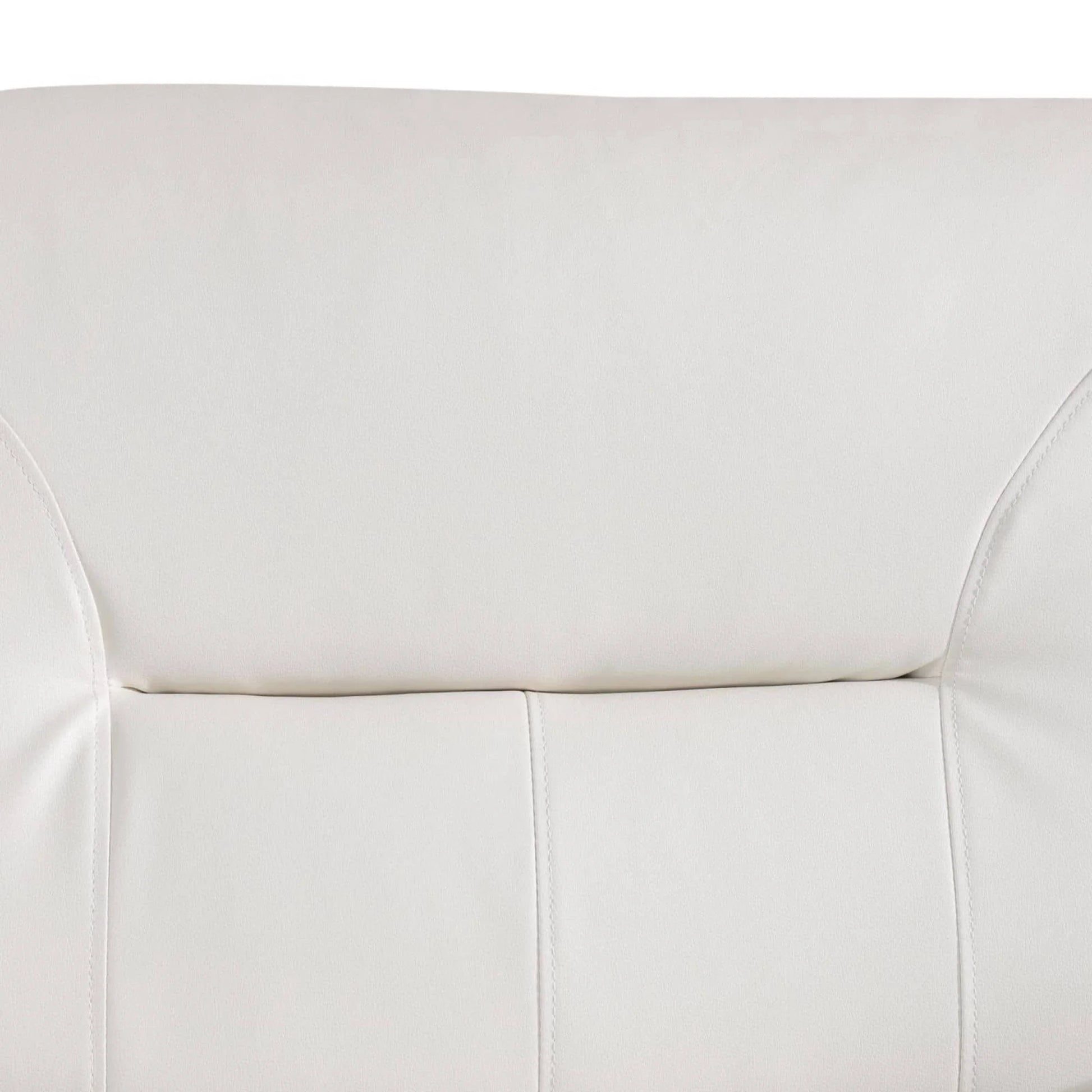 Leather Single Sofa Chair, Modern Comfy Sofa Couch for Living Room, Bedroom, White