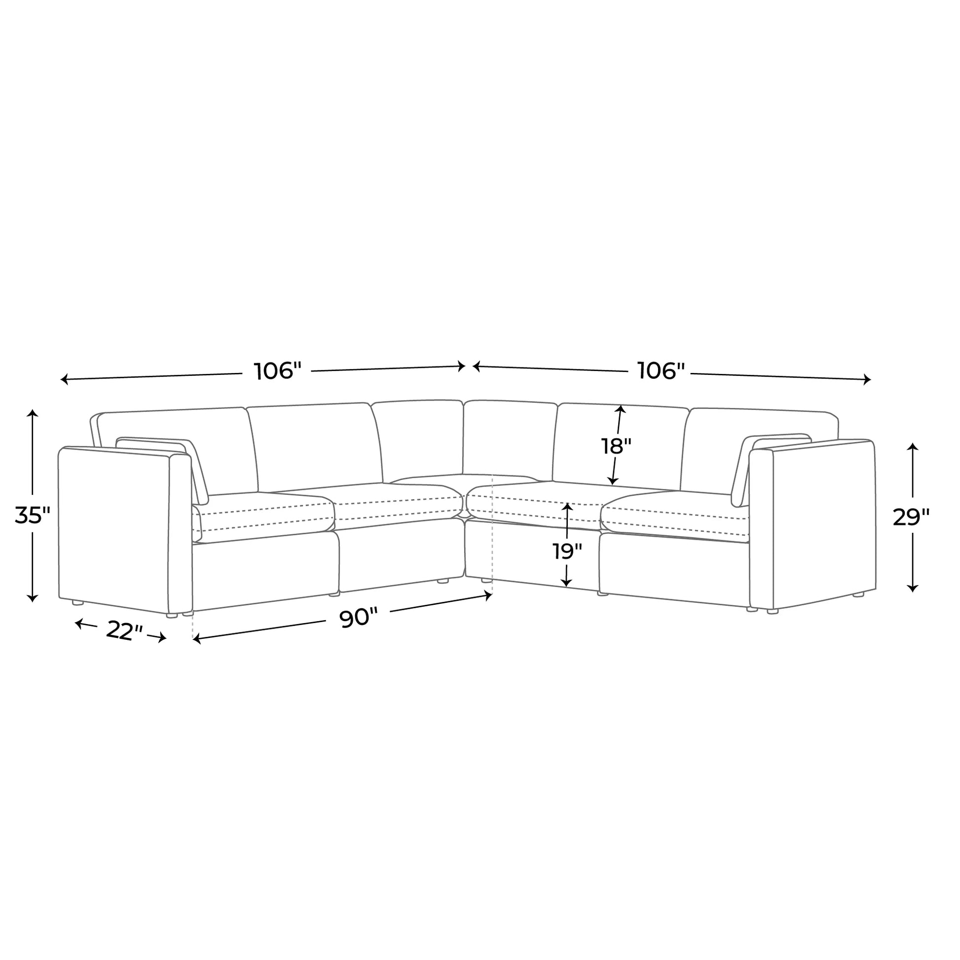 Oversized Modular Sectional Sofa Set,Sofa Couch with Reversible Chaise,Modern Modular Sofa for Living Room
