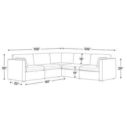 Oversized Modular Sectional Sofa Set,Sofa Couch with Reversible Chaise,Modern Modular Sofa for Living Room