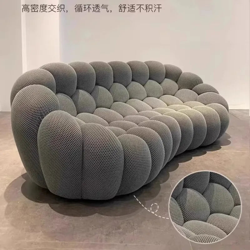 Nordic Compression Sofa Football Sofa Bubble Sofa Living Room Balcony Leisure Curved Special-Shaped Sofas Home Furniture Couch