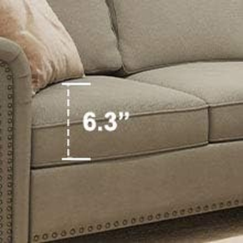 Convertible Sectional Sofa, L Shaped Couch with Storage Ottoman, Reversible Sectional Sofa Couch for Living Room, Dark Khaki