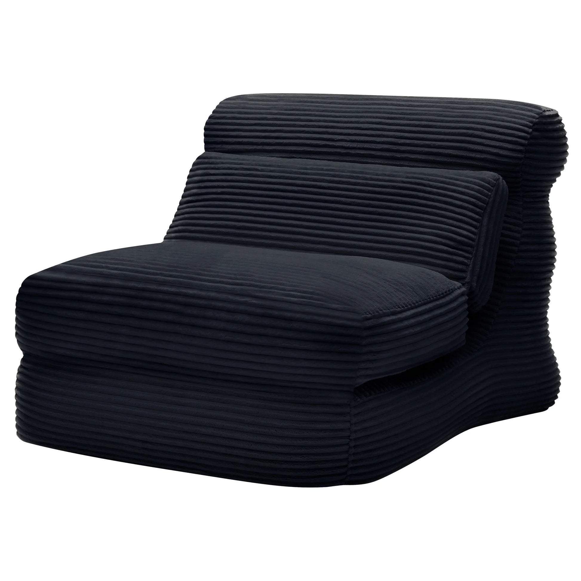 Folding Sofa Bed, 3 in 1 Convertible Sofa with Back Support, Portable Folding Chair Bed, Living Room Bedroom Comfortable Floor Sofa Lounge, Single Bed, Black